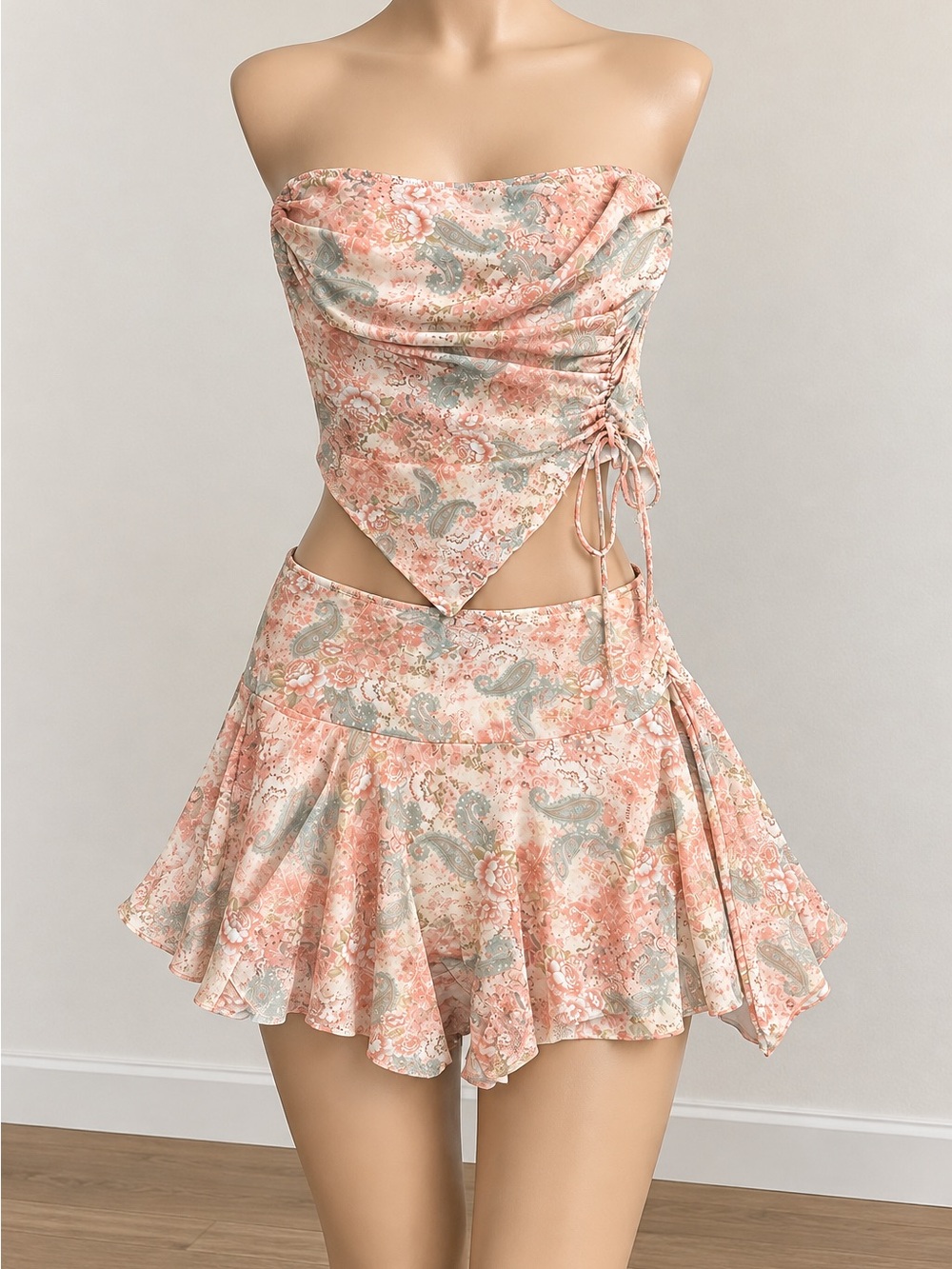 See You Monday NWT Floral Paisley 2-Pc Skirt Set Size M | Boho Y2K Cottagecore